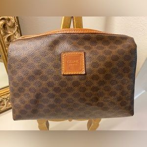 Celine Doctor’s Bag Vintage Macadam Triomphe. Frame Opening Travel/Cosmetics.